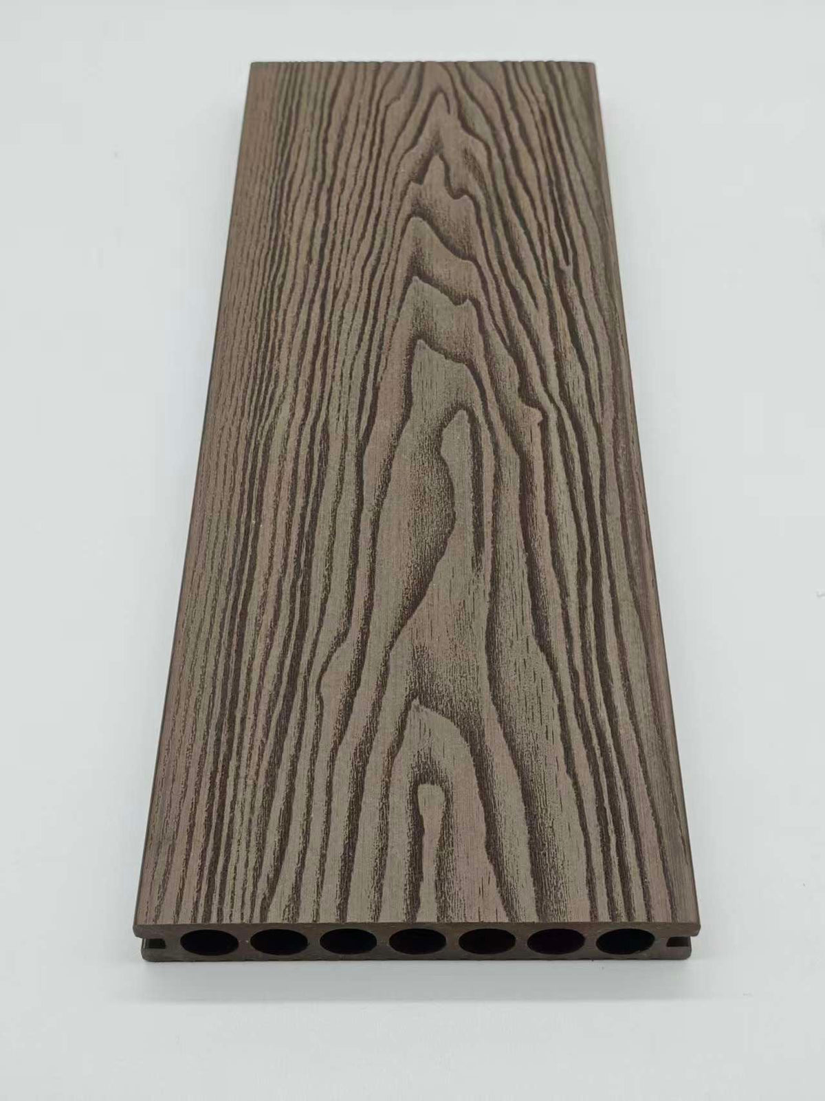 Composite decking board 290cm in dark brown - product finish