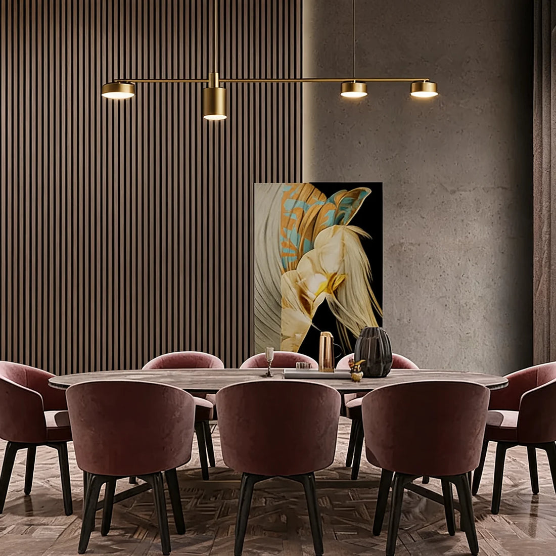 Acoustic Wall Panel 240x60cm - Metallic Brown 01WF | Home Hub Direct