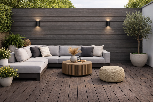 COMPOSITE DECKING 85D - DARK BROWN | Home Hub Direct