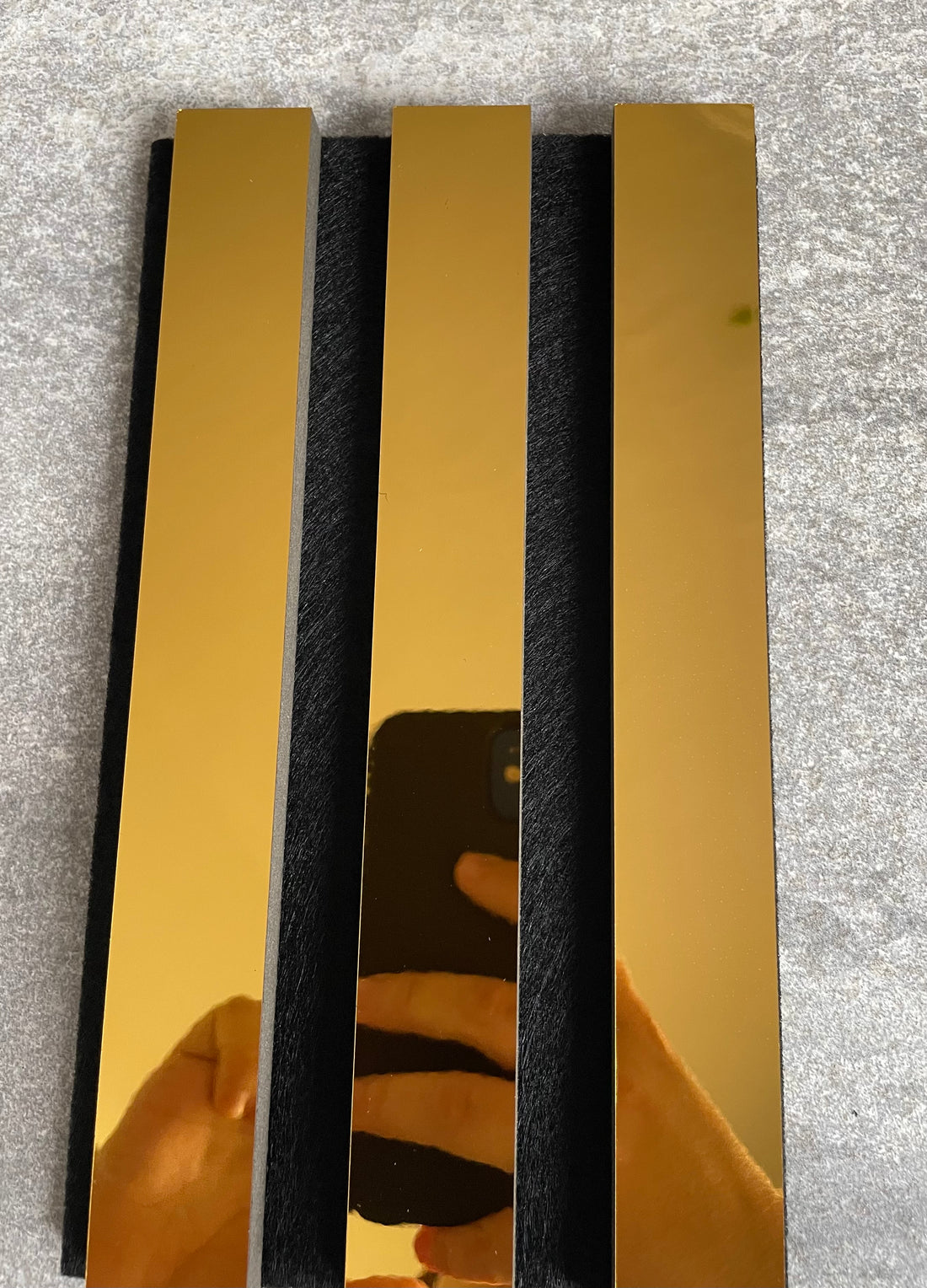 Acoustic Wall Panel 240x60cm - Shiny Gold