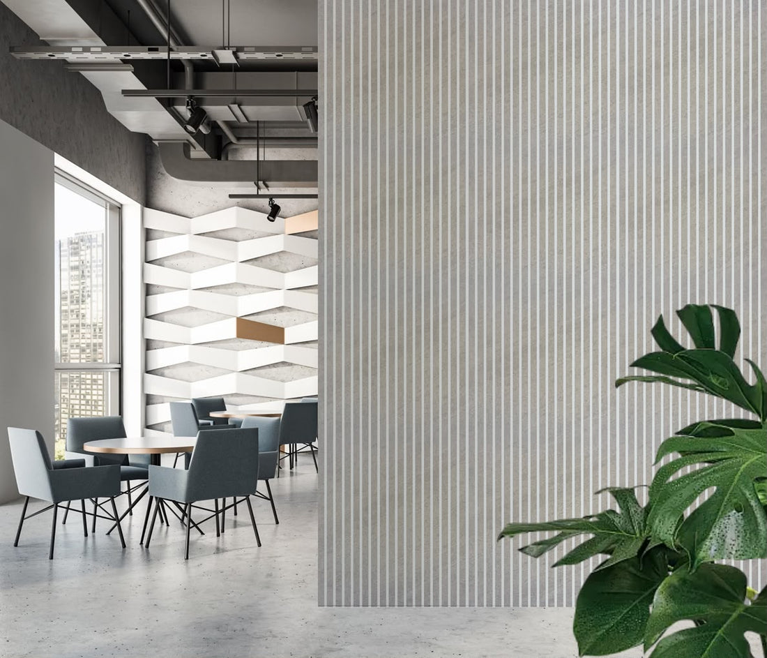 Acoustic Wall Panel - Concrete - Premium Three-Sided - 240cm