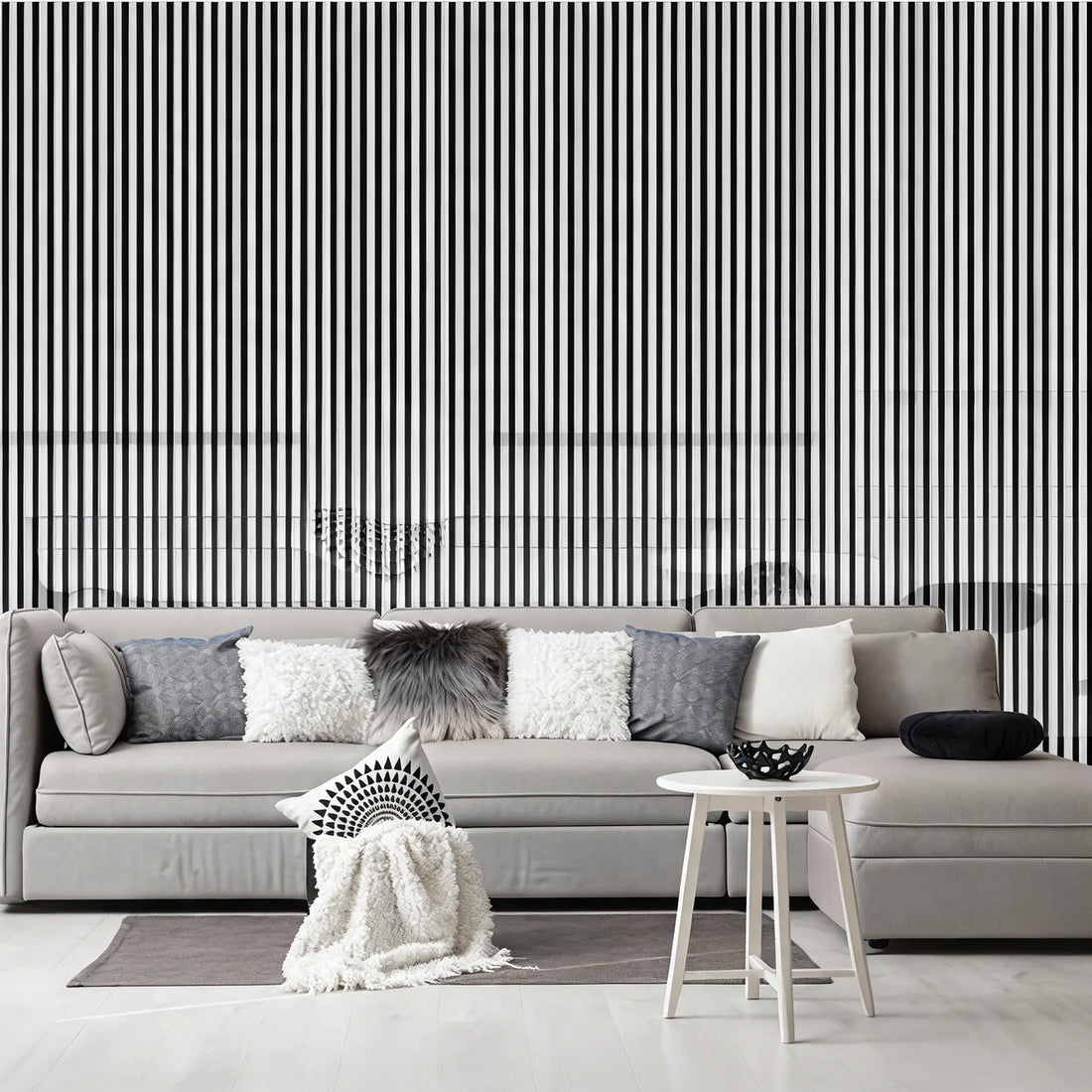 Acoustic Wall Panel 240x60cm - Shiny Silver 01S | Home Hub Direct