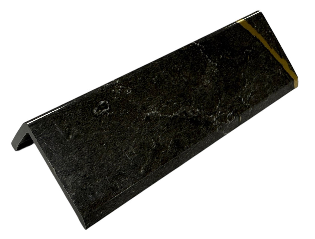 ACOUSTIC WALL PANEL END TRIM - GOLD AND BLACK MARBLE | Home Hub Direct