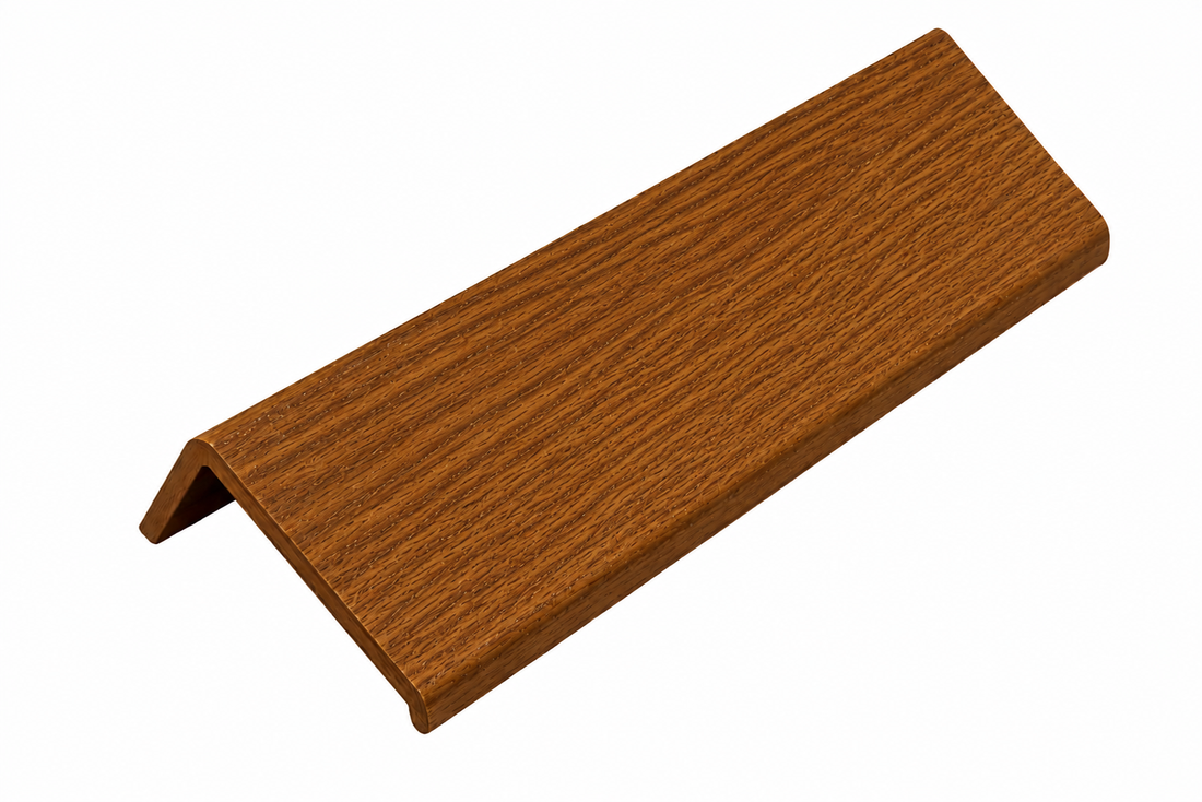 ACOUSTIC WALL PANEL END TRIM - TEAK OAK | Home Hub Direct