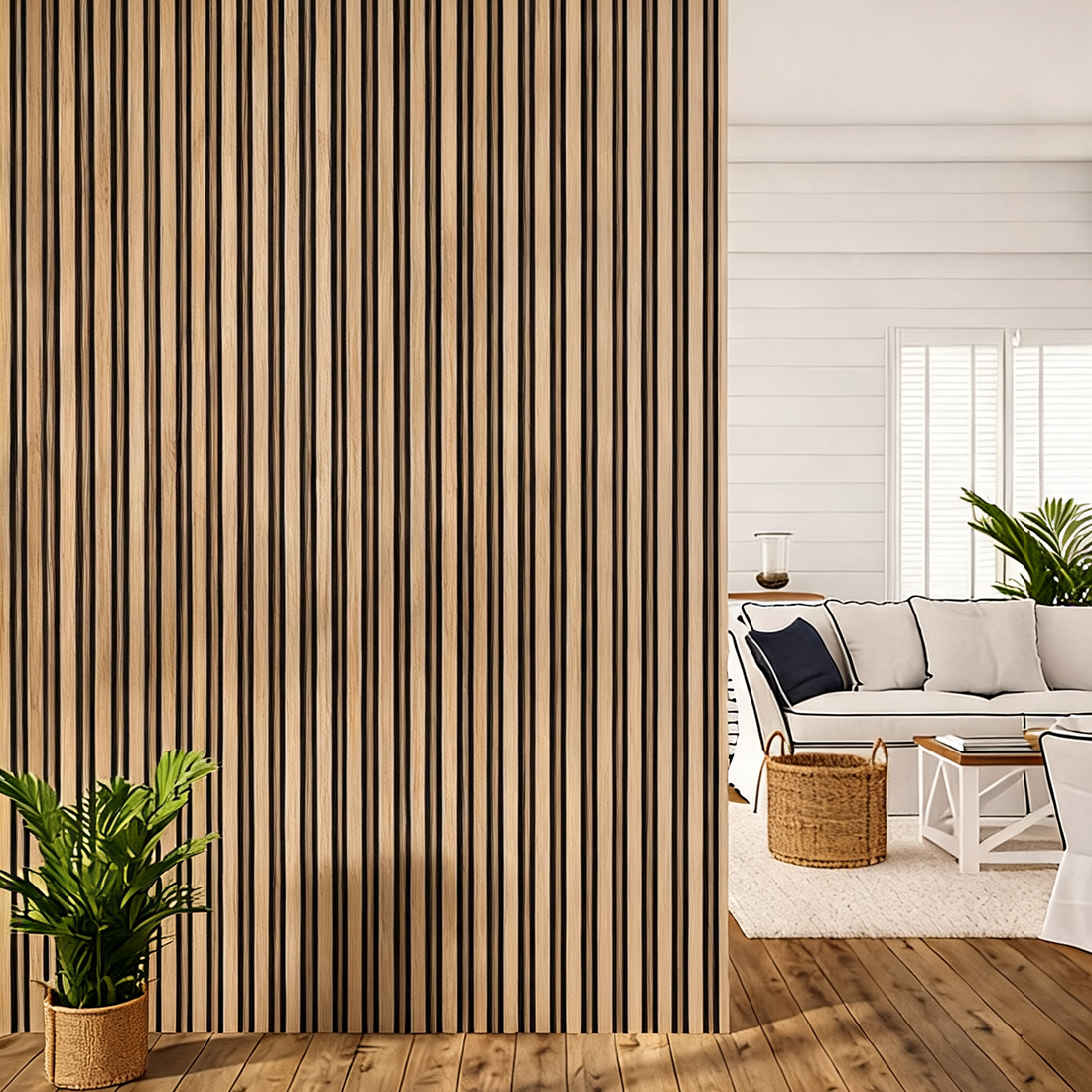 Acoustic Wall Panel 240cm - Dark Oak
