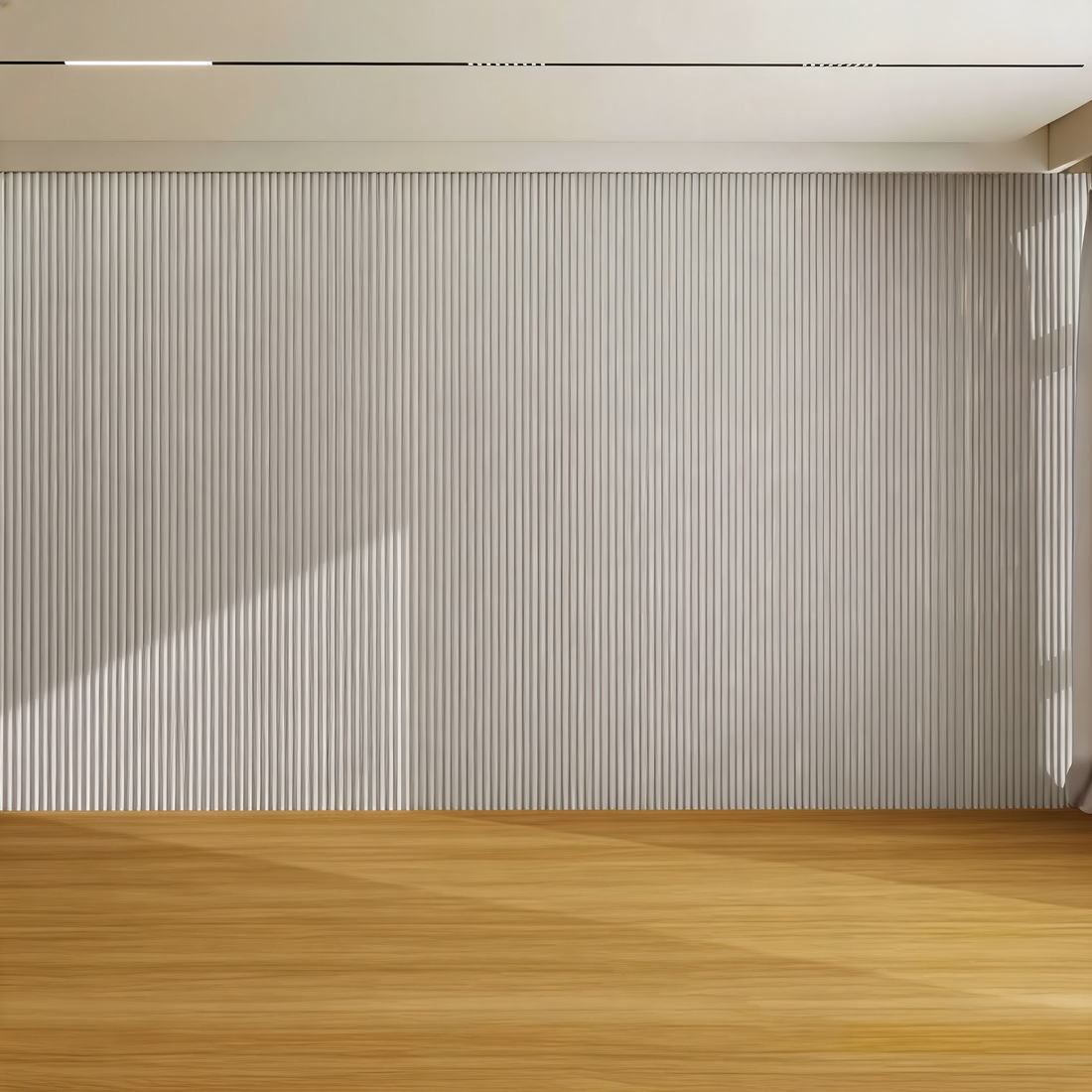 Fluted Wall Panel 240cm - Light Grey - Seamless