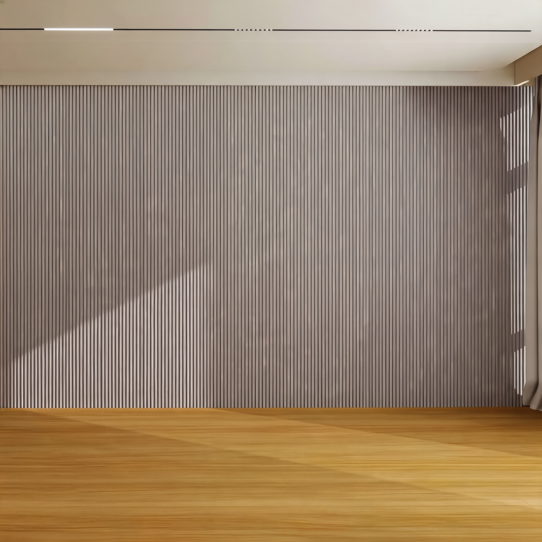 Fluted Wall Panel 240cm - MId Grey - Seamless
