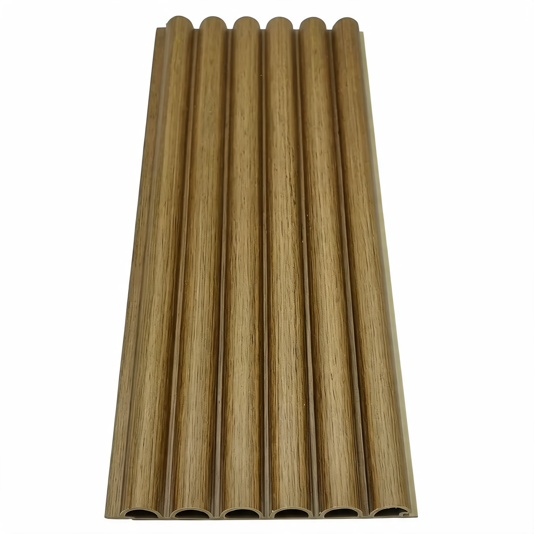 Fluted Wall Panel 240cm - Dark Oak - Seamless