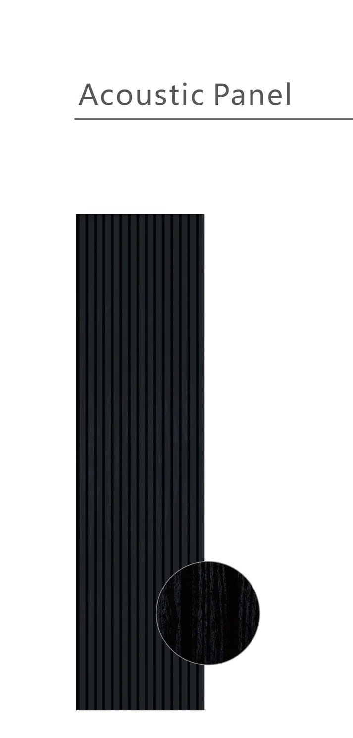 Acoustic Wall Panel 240x60cm - Black 01E