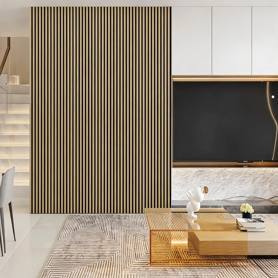 Acoustic Wall Panel 240x60cm - Metallic Gold 01WG | Home Hub Direct
