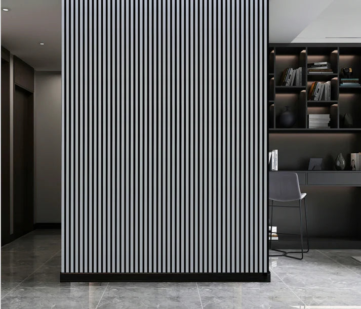 Acoustic Wall Panel 240x60cm - Metallic Light Grey 01WH