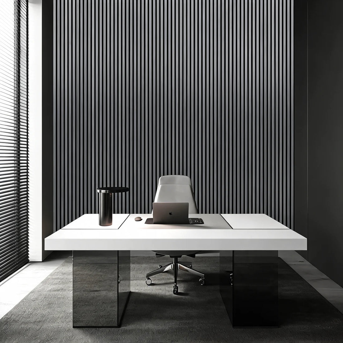 Acoustic Wall Panel 240x60cm - Metallic Dark Grey 01WJ | Home Hub Direct