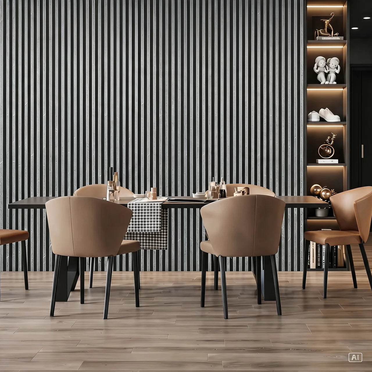 Acoustic Wall Panel 240x60cm - Grey Marble 01WO