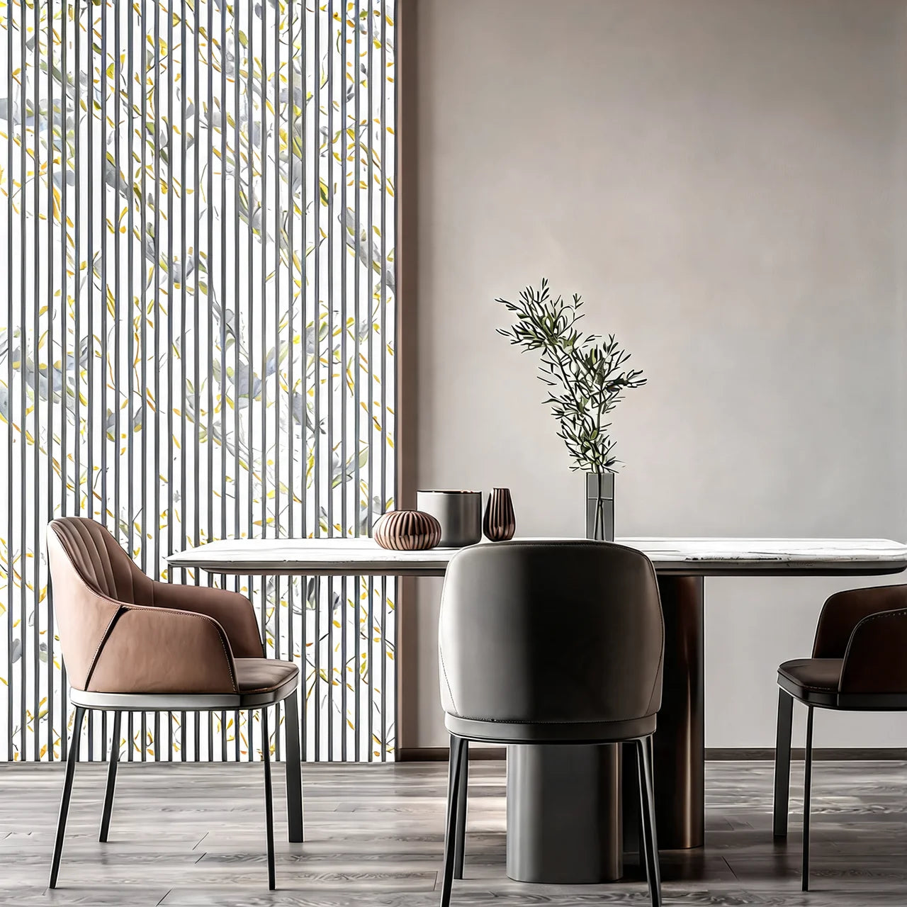 Acoustic Wall Panel 240x60cm - Gold and White Marble 01WX