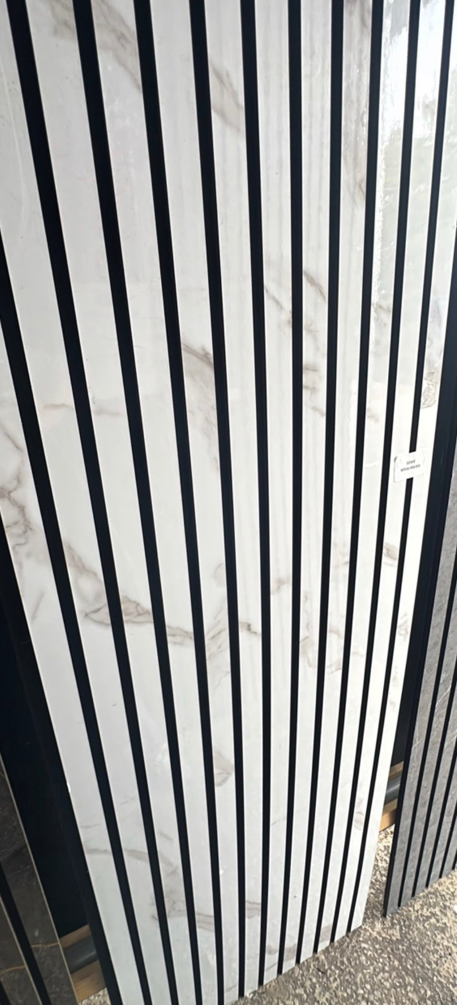 Acoustic Wall Panel 280x60cm - White Marble