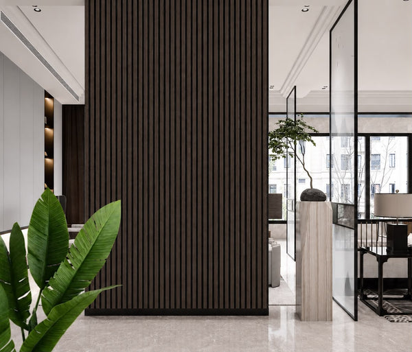 Acoustic Wall Panel - Walnut - Premium Three-Sided - 240cm