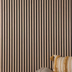 Acoustic Wall Panel 240x60cm - Teak/Dark Oak