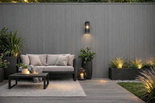 OUTDOOR WALL PANEL 83B - GREY | Home Hub Direct