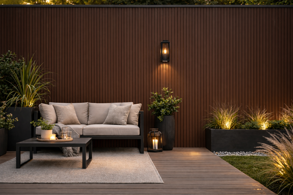 OUTDOOR WALL PANEL 83C - LIGHT BROWN | Home Hub Direct