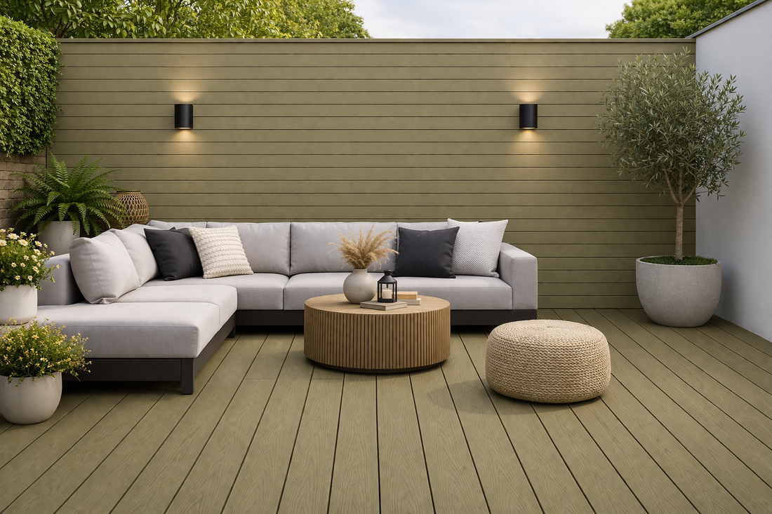 COMPOSITE DECKING 85F - KHAKI | Home Hub Direct