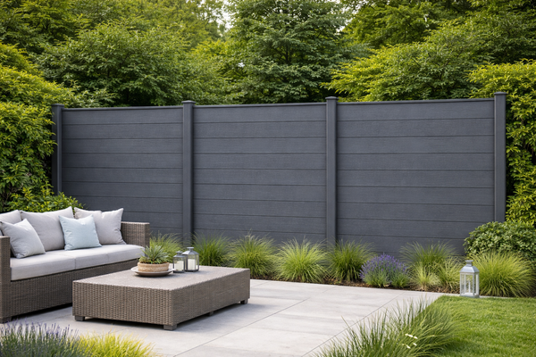 COMPOSITE FENCING 86B - GREY | Home Hub Direct