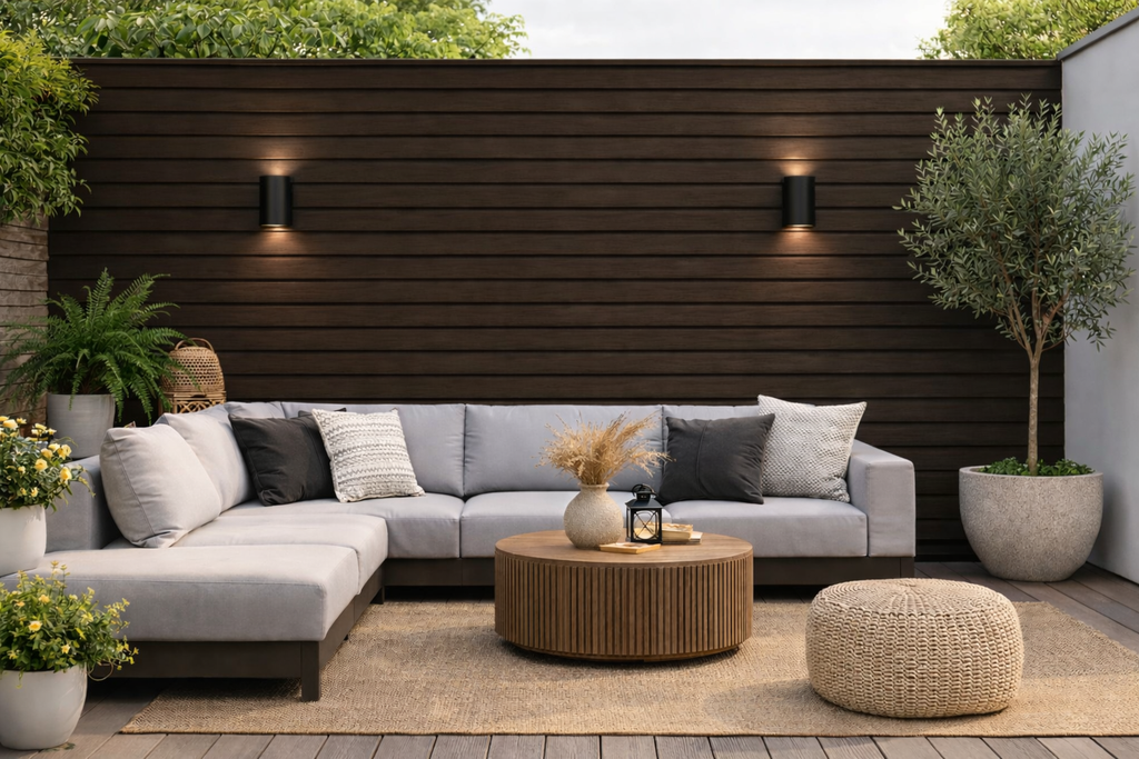 OUTDOOR WALL PANEL 87D - DARK BROWN