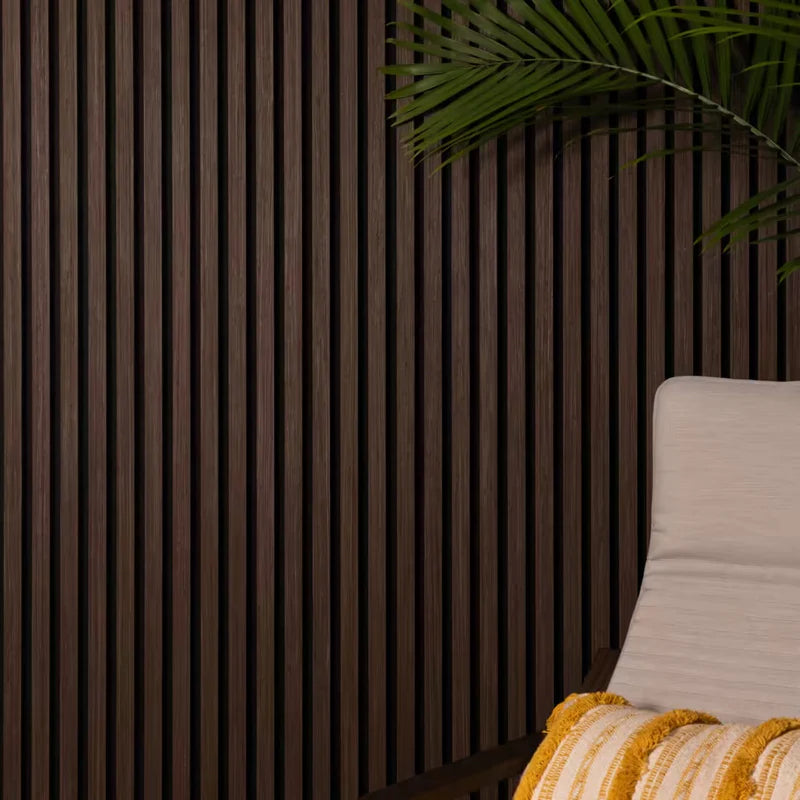 Acoustic Wall Panel 240x60cm - Smoked Oak