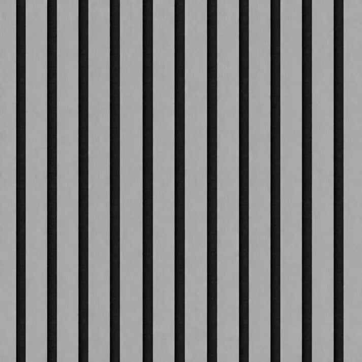 Acoustic Wall Panel 240x60cm - Metallic Light Grey 01WH | Home Hub Direct