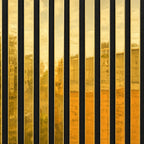 Acoustic Wall Panel 240x60cm - Shiny Gold