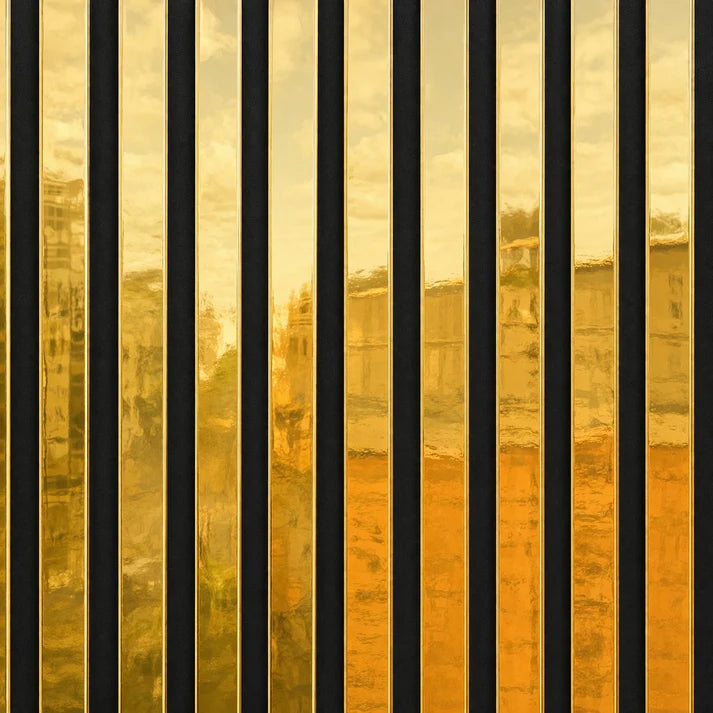 Acoustic Wall Panel 240x60cm - Shiny Gold