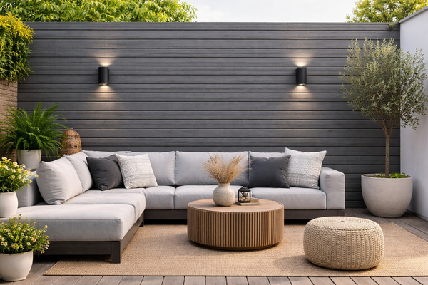 OUTDOOR WALL PANEL 87B - GREY | Home Hub Direct