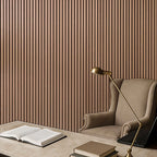 Acoustic Wall Panel 240x60cm - Teak/Dark Oak