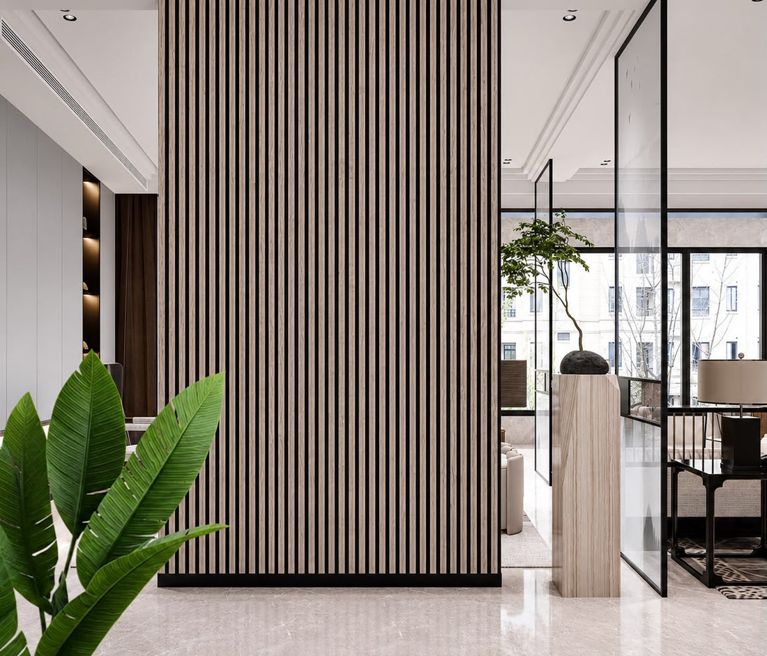 Acoustic Wall Panel - Grey Oak - Premium Three-Sided - 240cm