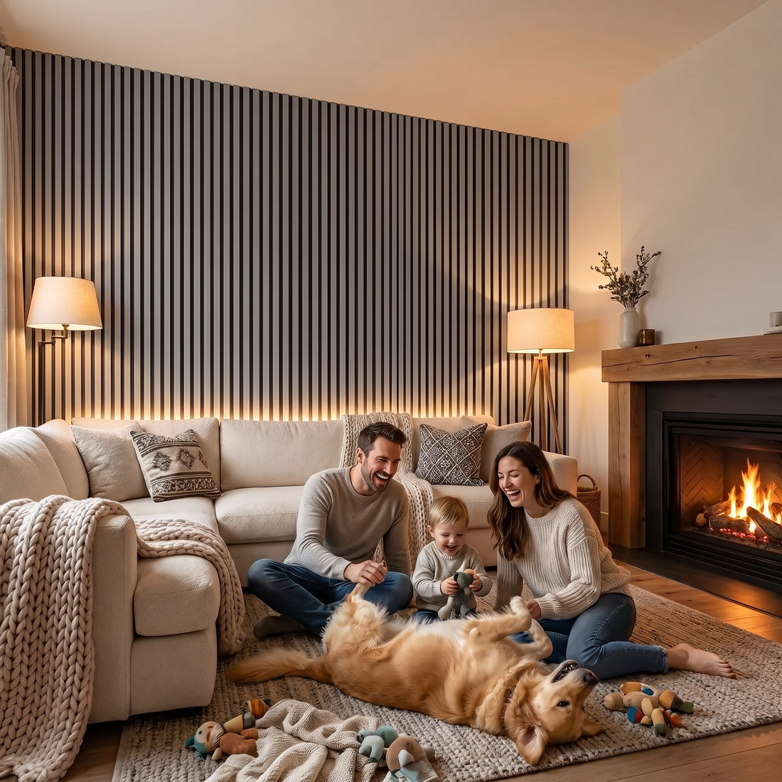 Acoustic Wall Panel 240x60cm - Metallic Light Grey