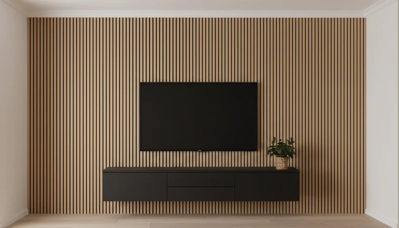 Acoustic Wall Panel 240x60cm - Light Oak