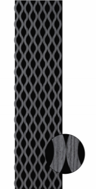 Wall Panel - Dark Grey Waves - Acoustic - 240cm