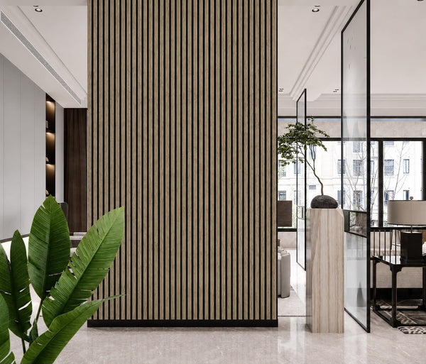 Acoustic Wall Panel - Dark Oak - Premium Three-Sided - 240cm