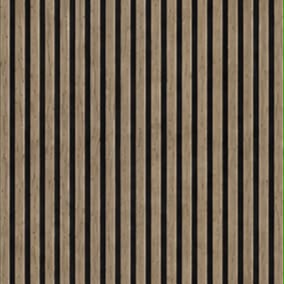 Acoustic Wall Panel - Dark Oak - Premium Three-Sided - 240cm