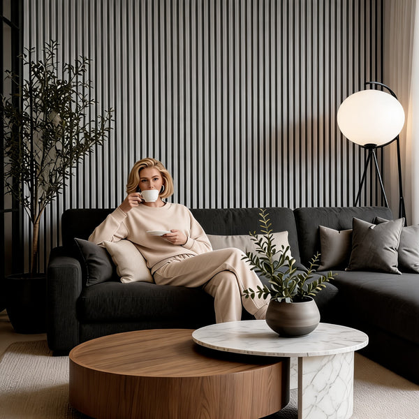 Acoustic Wall Panel 240x60cm - Concrete