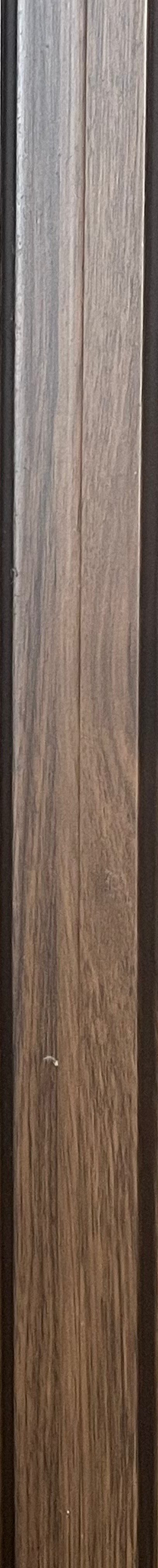 Walnut wide slat acoustic wall panel 240x60cm with 5cm slats on black felt