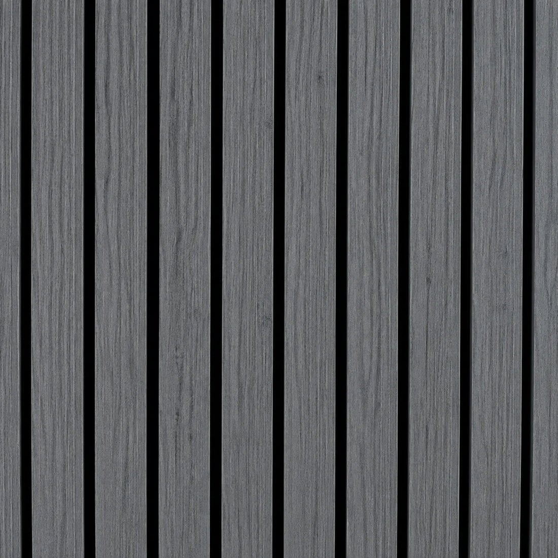 Dark Grey wide slat acoustic wall panel 240x60cm with 5cm slats on black felt