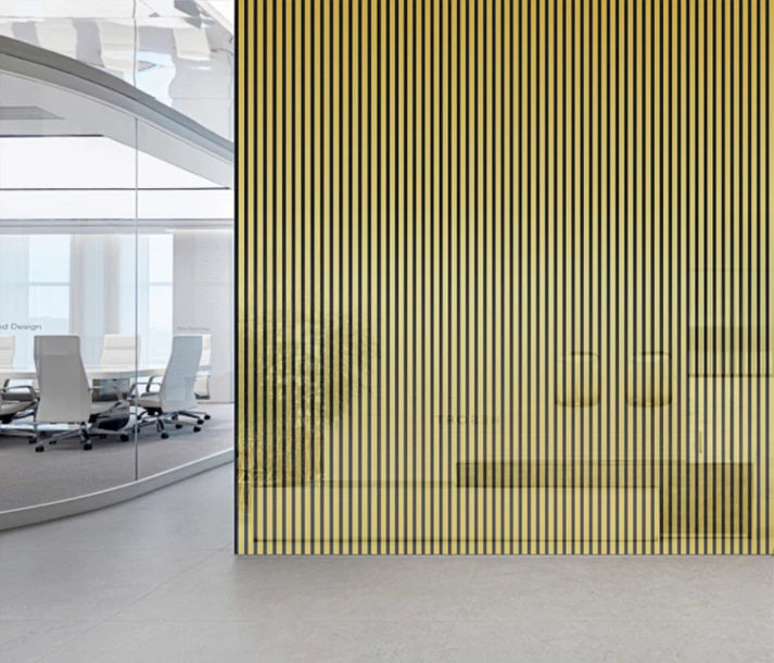 Acoustic Wall Panel 240x60cm - Shiny Gold