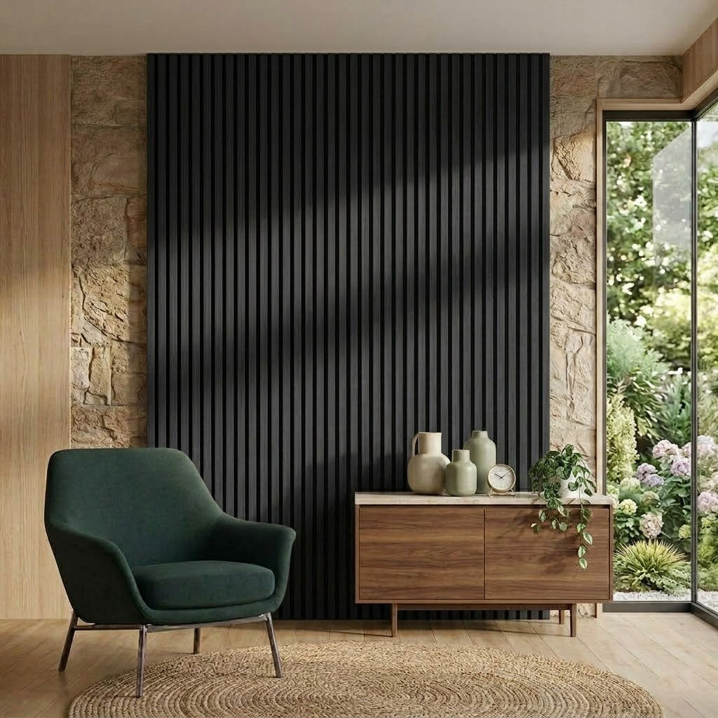 Acoustic Wall Panel 240x60cm - Dark Grey