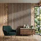 Acoustic Wall Panel 240x60cm - Dark Oak 01D