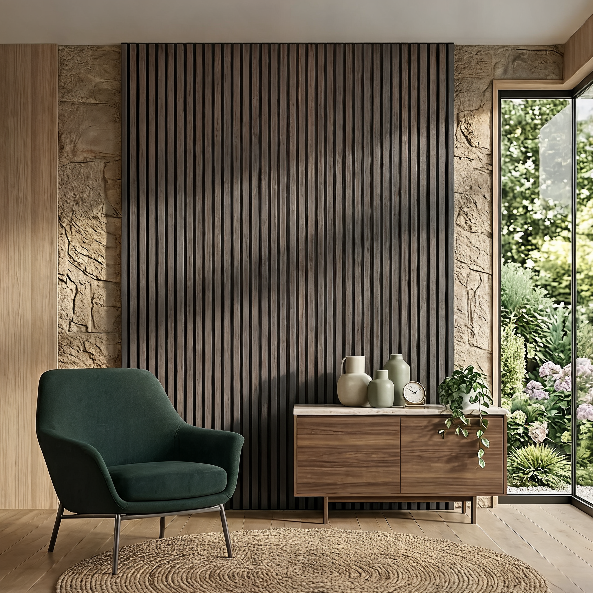 Acoustic Wall Panel 240x60cm - Metallic Brown 01WF