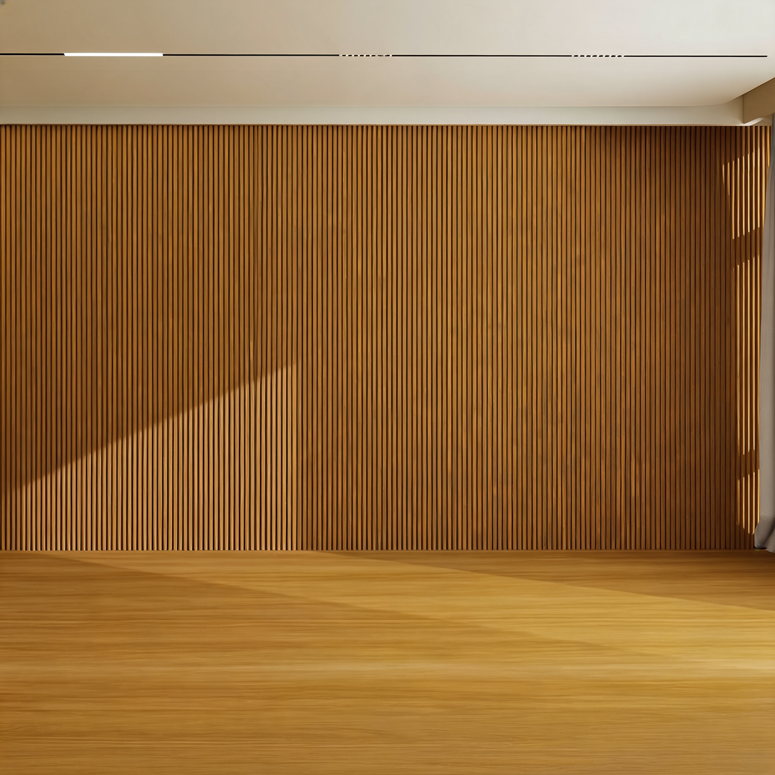 Fluted Wall Panel 240cm - Dark Oak - Seamless