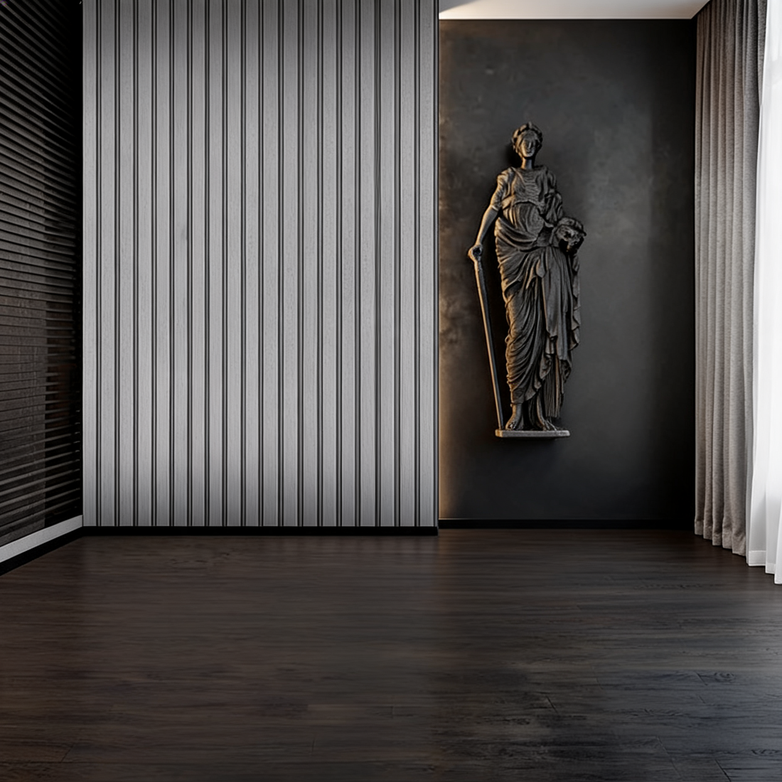 Wall Panel - Grey - PVC - 240cm