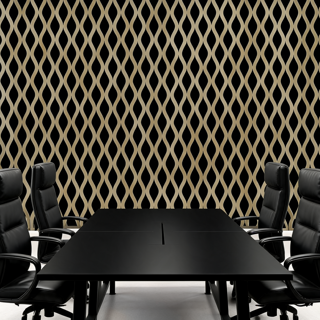 Wall Panel - Dark Oak Waves - Acoustic - 240cm