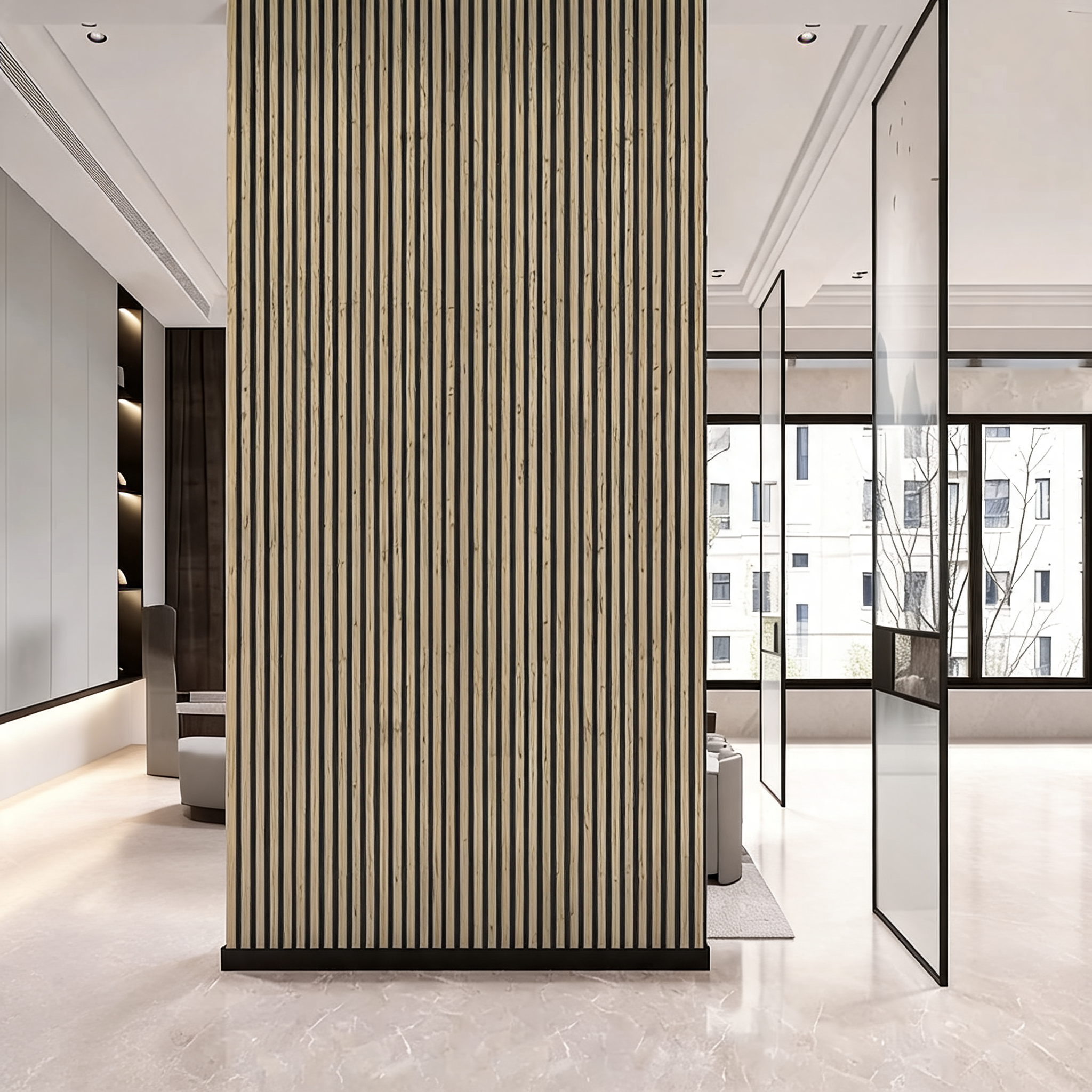 Acoustic Wall Panel - Oak - Premium Three-Sided - 240cm