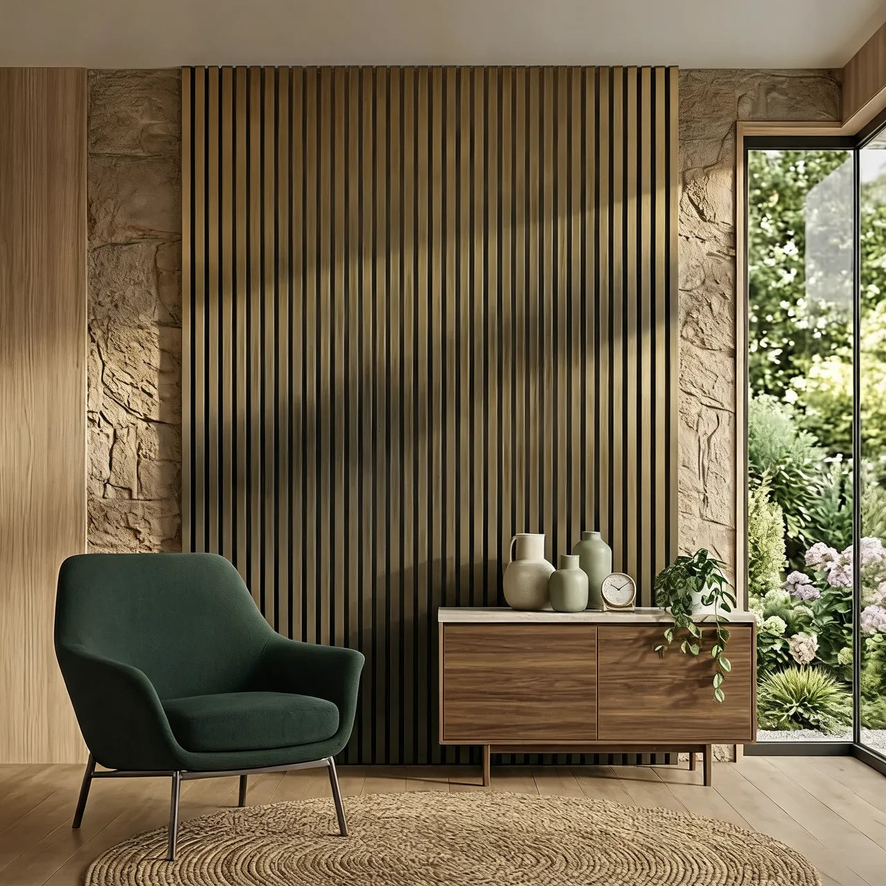 Acoustic Wall Panel 240x60cm - Metallic Gold 01WG